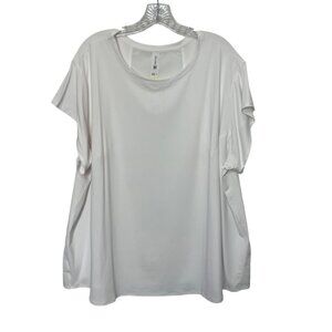 All In Motion Short Sleeve Activewear Top Womens Plus Size  4X White New